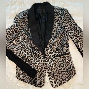 BCBG Max Azria  Leopard Print Bowie Blazer